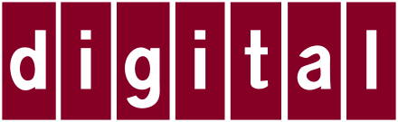 the word digital in white lettering on broken maroon boxes